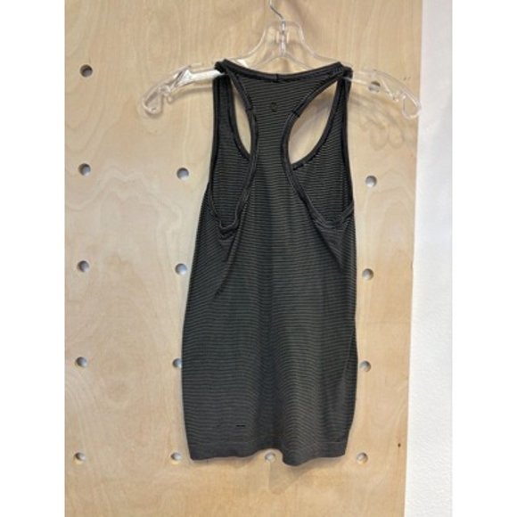 Lululemon Swiftly Tech Run Racerback Strap White & Black Striped Tank Top Size 4 - Picture 2 of 4
